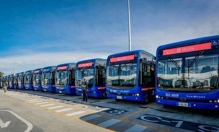 Flota de buses eléctricos BYD