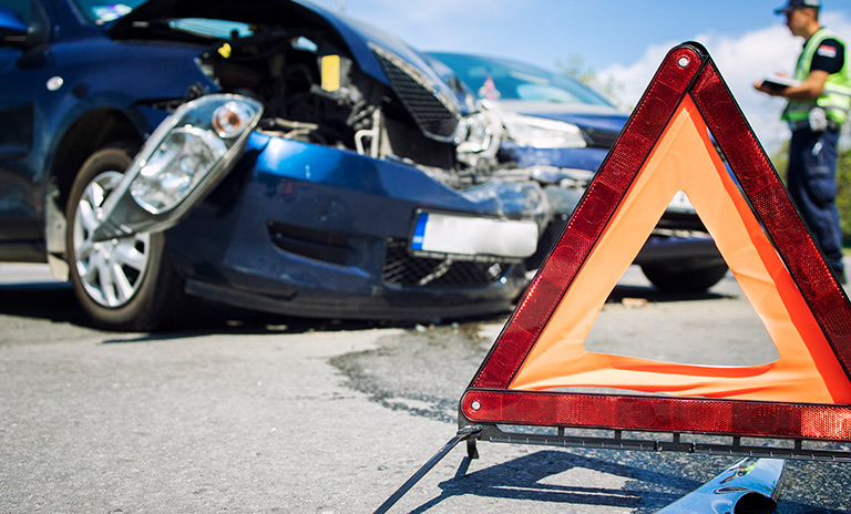 Accidente de tránsito a causa de la imprudencia.