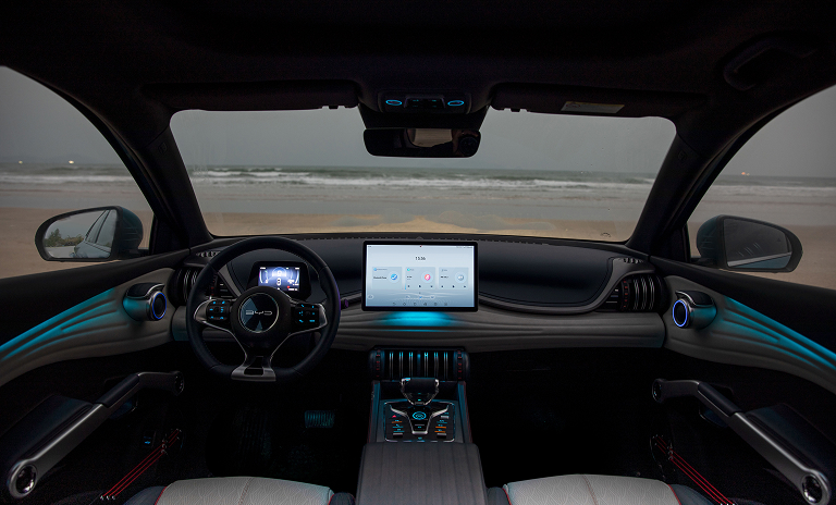 Interior de la camioneta eléctrica BYD Yuan Plus