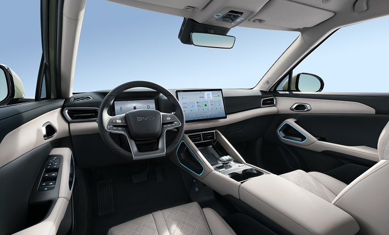 Interior de la camioneta eléctrica BYD Yuan Up