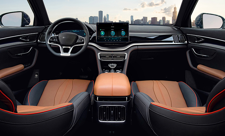 Interior del carro híbrido BYD Song Plus Dm-i 1.5L