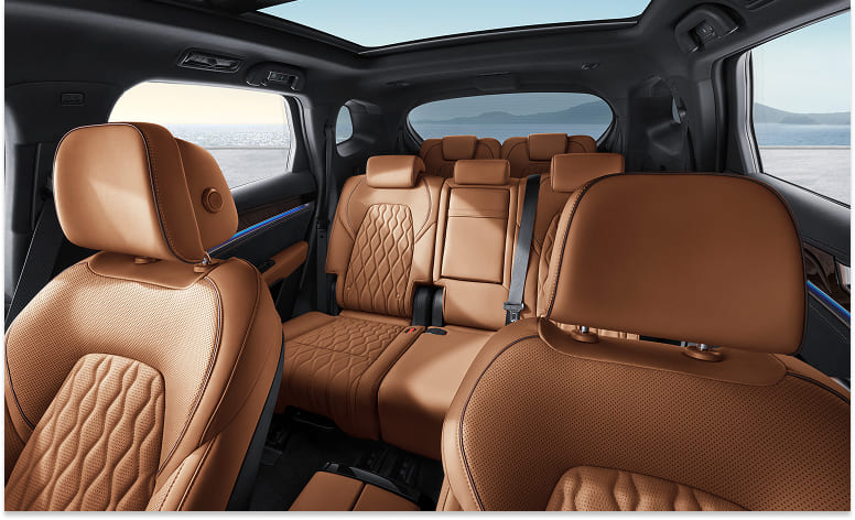 Interior de BYD Tang, 3 filas de asientos