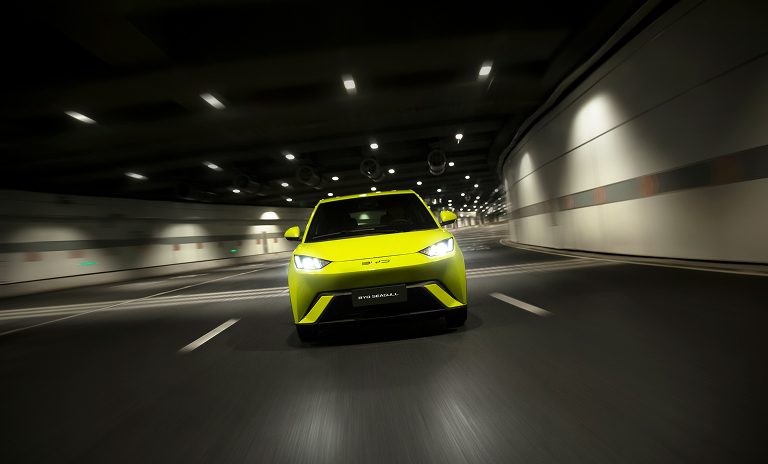 Auto eléctrico BYD Seagull luego de una carga efectiva